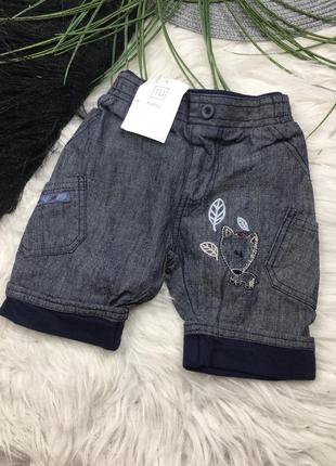 Штанишки-бриджи джинсы на 0-3 мес2 фото