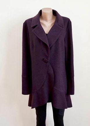 Вовняне пальто колір марсала
