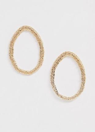 🐰💙 модные серьги-гвоздики с текстурой "овалы" от asos