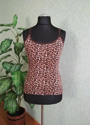 ✓майка жіноча з леопардовим принтом. h&m.
