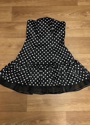 Коктейльне плаття в горох