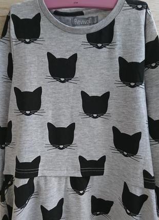 Платье с котиками 5-7лет7 фото