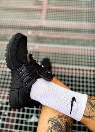 Чорные мужские кроссовки найк nike air presto off white black