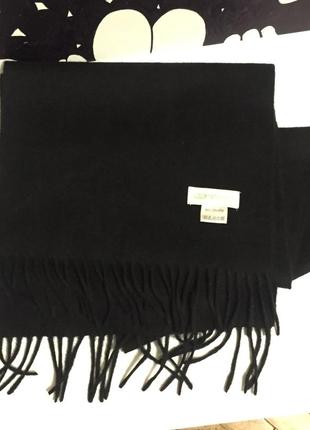Чёрный кашемировый шарф1 фото