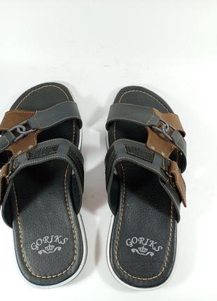 Шлепки кожаные. размеры 43,45  фирма goriks2 фото