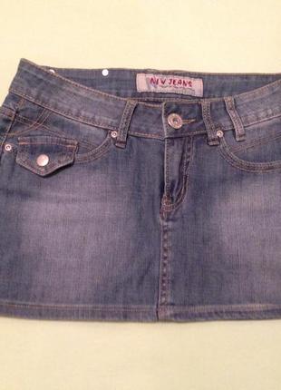 Очаровательная джинсовая мини юбочка1 фото