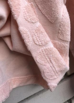Розово-пудровая кофта в мягкие сердечки,свитшот, домашняя, хлопок7 фото