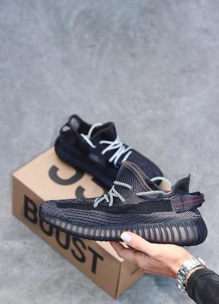 Кросівки yeezy mujer 350 black logo кроссовки