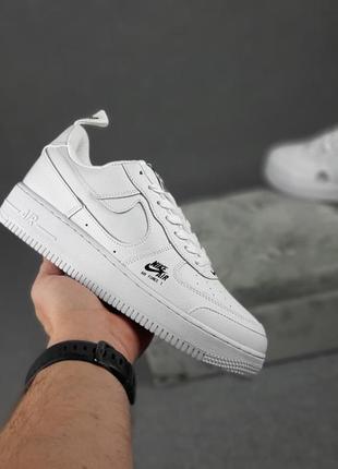 Мужские класические низкие черные кожаные кроссовки nike air force 1🆕найк аир форс🆕