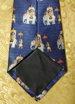 Краватка шовкова зі слонами , індія2 фото