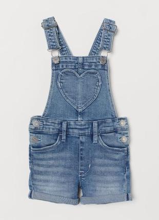 Новый джинсовый комбинезон h&m 7-8 лет