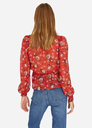 Шифоновая блуза в цветочек stradivarius s3 фото