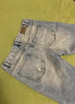 Модные светло-голубые укороченные джинсы cropp5 фото