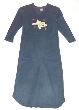Флисовое домашнее платье пижама 12-14 лет / s-m