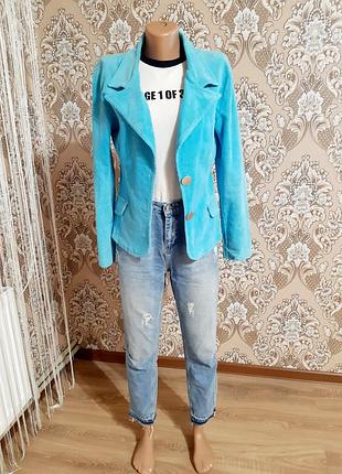 Вельвет пиджак жакет яркий