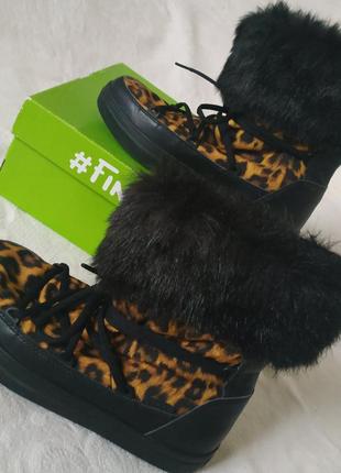 🐊🐊🐊сгосѕ® lodgepoint lace boot leopard/black🐆🐆🐆 чобітки теплі черевики moon boot w9🐊🐆🐊🐆🐊