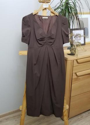 Красивое офисное платье кокон