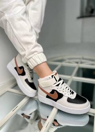 Nike air force 1 white/gold🆕шикарні кросівки найк🆕купити накладений платіж