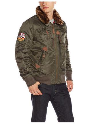 Мужская куртка ingector flight jacket gray alpha industries8 фото