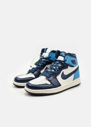 Женские кроссовки nike air jordan 1 retro obsidian