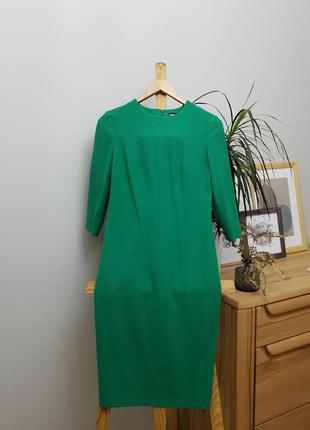 Стильное зелёное платье musthave офис чехол футляр3 фото