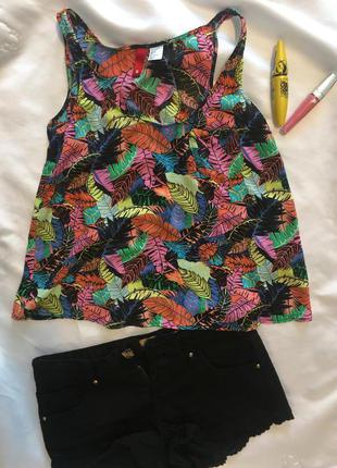 Модный принт летний топ h&m