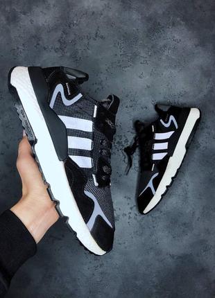 Чоловічі кросівки adidas nite jogger black\white