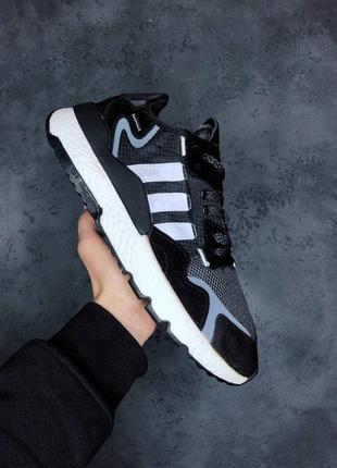 Adidas nite jogger black\white 🆕 шикарні кросівки адідас 🆕 купити накладений платіж