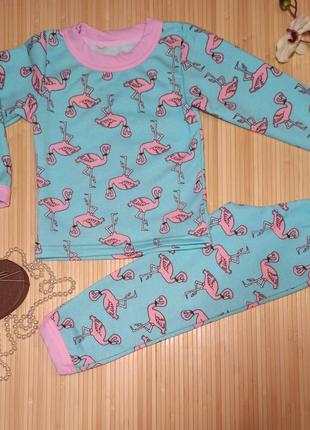 Теплая пижама с начесом для девочки 3- 6 лет