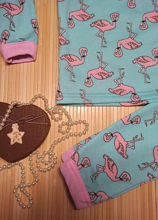 Теплая пижама с начесом для девочки 3 - 6 лет 2