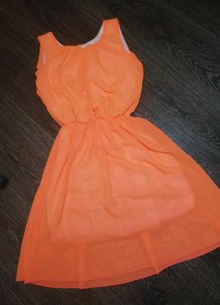 Яркое шифоновое платье на лето1 фото
