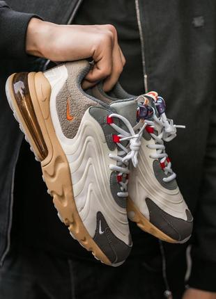 👌nike air max 270 react travis scott👌мужские кроссовки найк 270, кросівки найк аір макс 270 осінь-весна1 фото