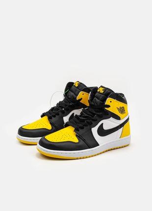 Air jordan 1 retro yellow\black кросівки