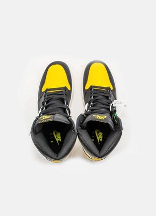 Air jordan 1 retro yellow\black кросівки5 фото