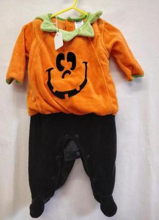 Костюм тыква тыковка карнавальный на хелловин  человечек слип гарбуз