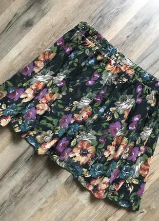 Юбка цветочный принт