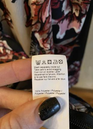 Вечерняя блуза на запах цветочный принт декольте zara mango asos5 фото