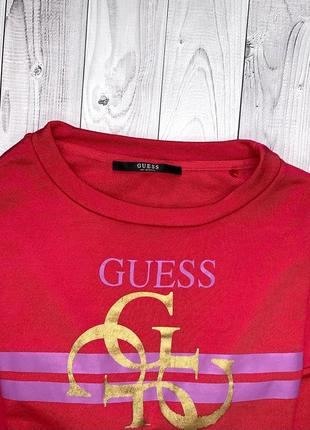 Женский свитшот guess красный худи кофта укороченная толстовка гесс7 фото