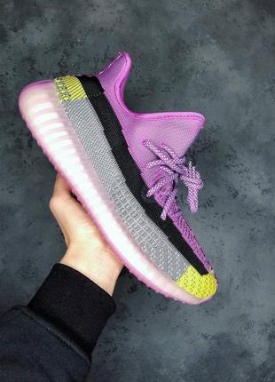 💜🖤adidas yeezy boost 350 v2 purple reflective💜🖤мужские кроссовки адидас изи буст 350