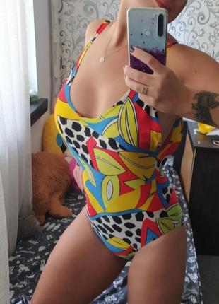 Купальник слитный мяч футбол принт