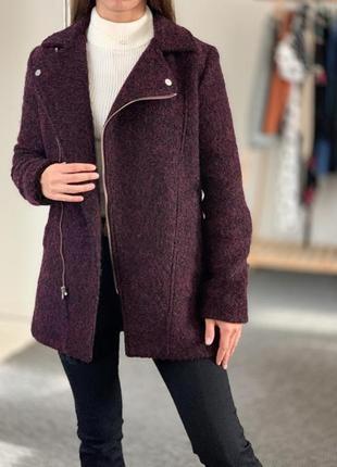Теплое шерстяное пальто h&m 36