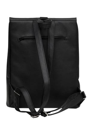 Якісний, супер стильний жіночий чорний рюкзак для ноутбука/а46 фото