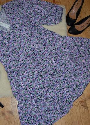Вільний ярусну квіткове плаття з об'ємними рукавами george нове3 фото