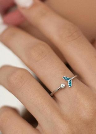 Колечко з цирконом срібло 925 покриття, кільце