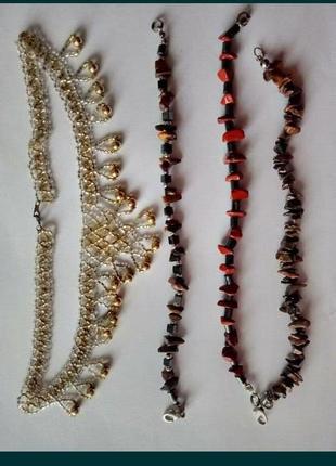 Браслет з натуральним камінням. чокер ручної роботи