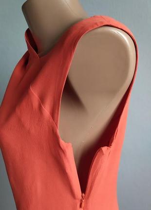 Ексклюзивна сукня із 100% натурального шовку, кораловий колір.6 фото