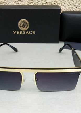 Брендові  жіночі сонцезахисні окуляри чорні в золоті стильні вузькі