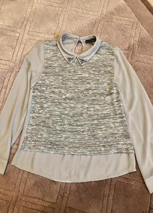 Блуза шифонова сірого кольору