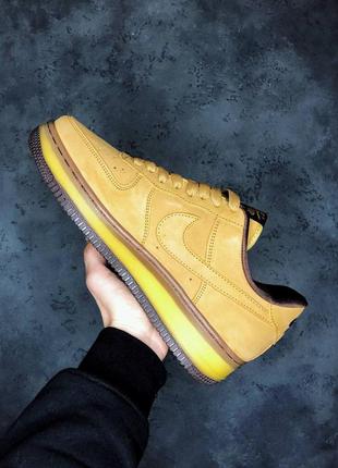 Кроссовки мужские найк форс nike air force yellow brown4 фото