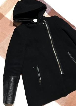 Женское шерстяное короткое пальто sandro paris1 фото